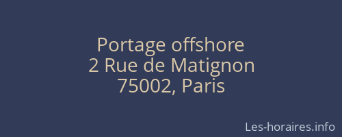 Portage offshore