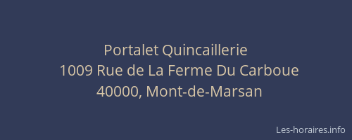 Portalet Quincaillerie