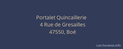 Portalet Quincaillerie
