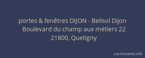 portes & fen&ecirc;tres DIJON - Belisol Dijon