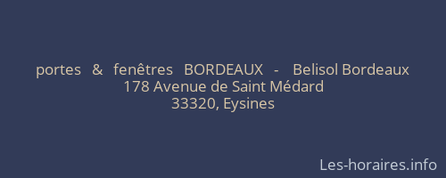 portes   &   fenêtres   BORDEAUX   -    Belisol Bordeaux