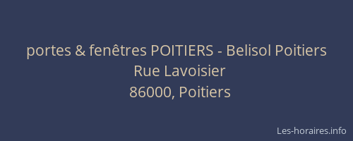 portes & fenêtres POITIERS - Belisol Poitiers