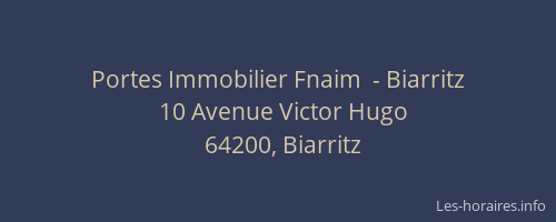 Portes Immobilier Fnaim  - Biarritz