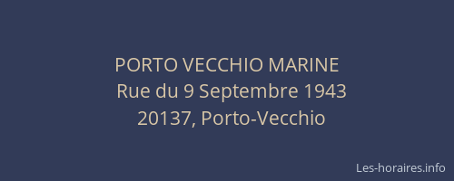 PORTO VECCHIO MARINE