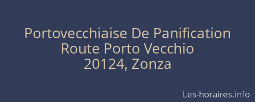 Portovecchiaise De Panification