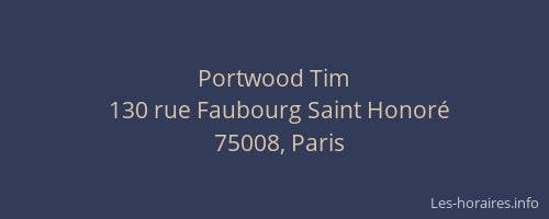 Portwood Tim
