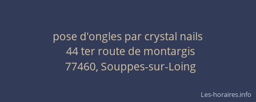 pose d'ongles par crystal nails