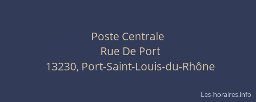 Poste Centrale