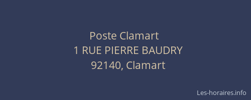 Poste Clamart 
