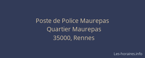 Poste de Police Maurepas