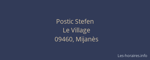 Postic Stefen