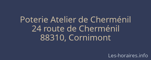 Poterie Atelier de Cherménil