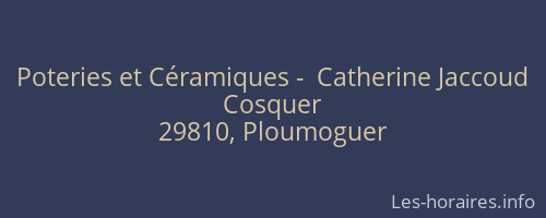 Poteries et Céramiques -  Catherine Jaccoud