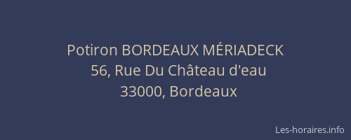 Potiron BORDEAUX MÉRIADECK