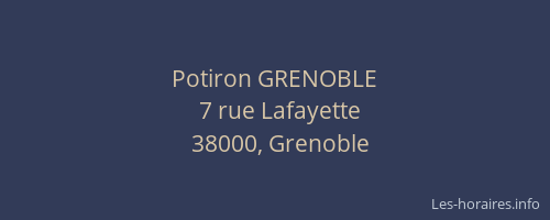 Potiron GRENOBLE