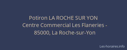 Potiron LA ROCHE SUR YON
