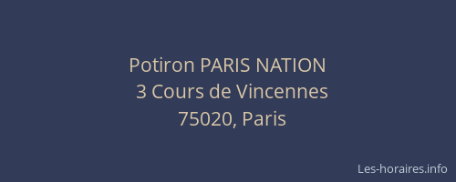 Potiron PARIS NATION