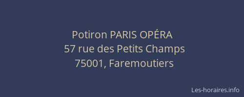 Potiron PARIS OPÉRA