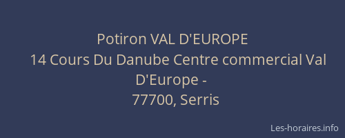 Potiron VAL D'EUROPE