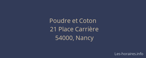 Poudre et Coton