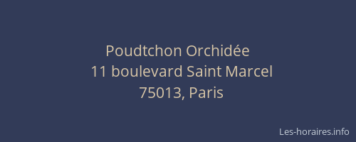 Poudtchon Orchidée