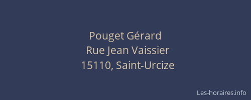 Pouget Gérard