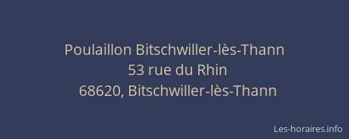 Poulaillon Bitschwiller-l&egrave;s-Thann