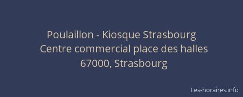 Poulaillon - Kiosque Strasbourg