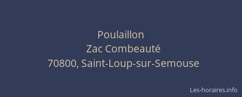 Poulaillon Saint Loup Sur Semouse Les Horaires
