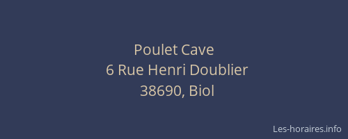 Poulet Cave