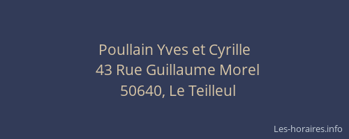 Poullain Yves et Cyrille