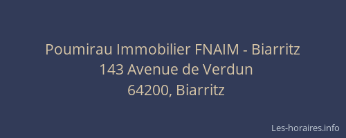 Poumirau Immobilier FNAIM - Biarritz