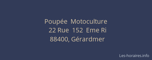 Poup&eacute;e  Motoculture