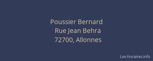 Poussier Bernard