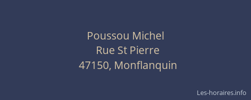 Poussou Michel
