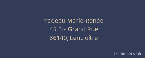 Pradeau Marie-Ren&eacute;e