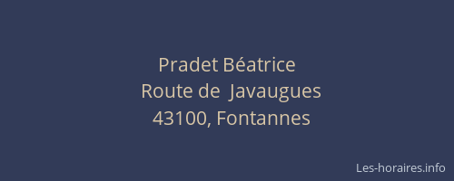 Pradet B&eacute;atrice