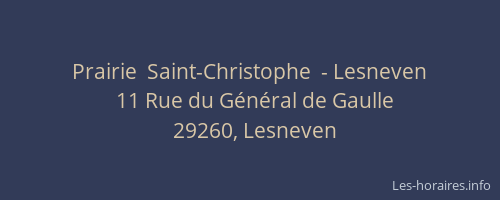 Prairie  Saint-Christophe  - Lesneven