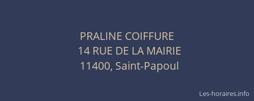 PRALINE COIFFURE