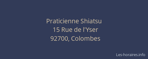 Praticienne Shiatsu