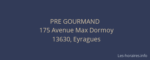 PRE GOURMAND