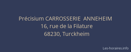Pr&eacute;cisium CARROSSERIE  ANNEHEIM
