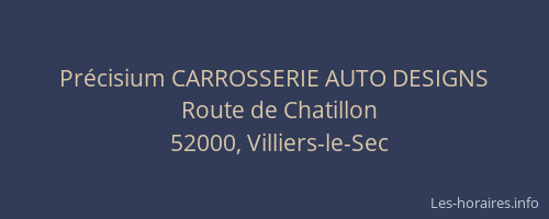 Pr&eacute;cisium CARROSSERIE AUTO DESIGNS