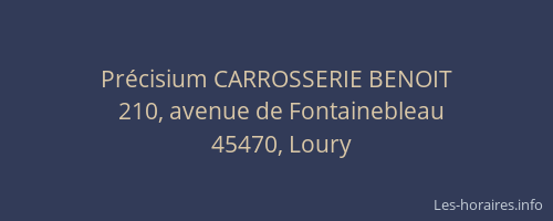 Pr&eacute;cisium CARROSSERIE BENOIT