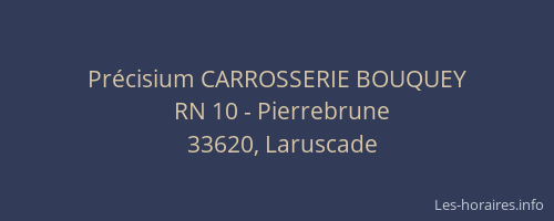 Pr&eacute;cisium CARROSSERIE BOUQUEY