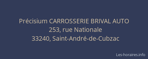 Pr&eacute;cisium CARROSSERIE BRIVAL AUTO