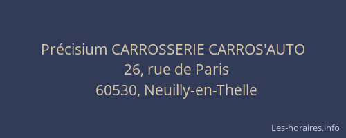 Pr&eacute;cisium CARROSSERIE CARROS'AUTO