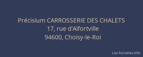 Pr&eacute;cisium CARROSSERIE DES CHALETS