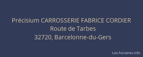 Pr&eacute;cisium CARROSSERIE FABRICE CORDIER