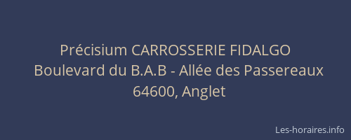 Précisium CARROSSERIE FIDALGO